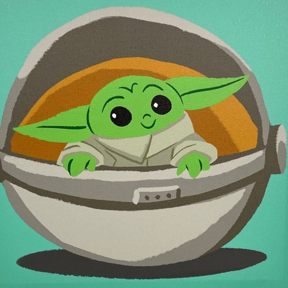 Star Wars Wall Decor Star Wars Baby Yoda In His Carrier Picture